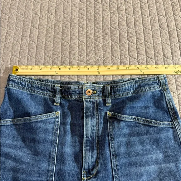 Pilcro Dark Carpenter Wide Leg Jeans - Picture 5 of 11